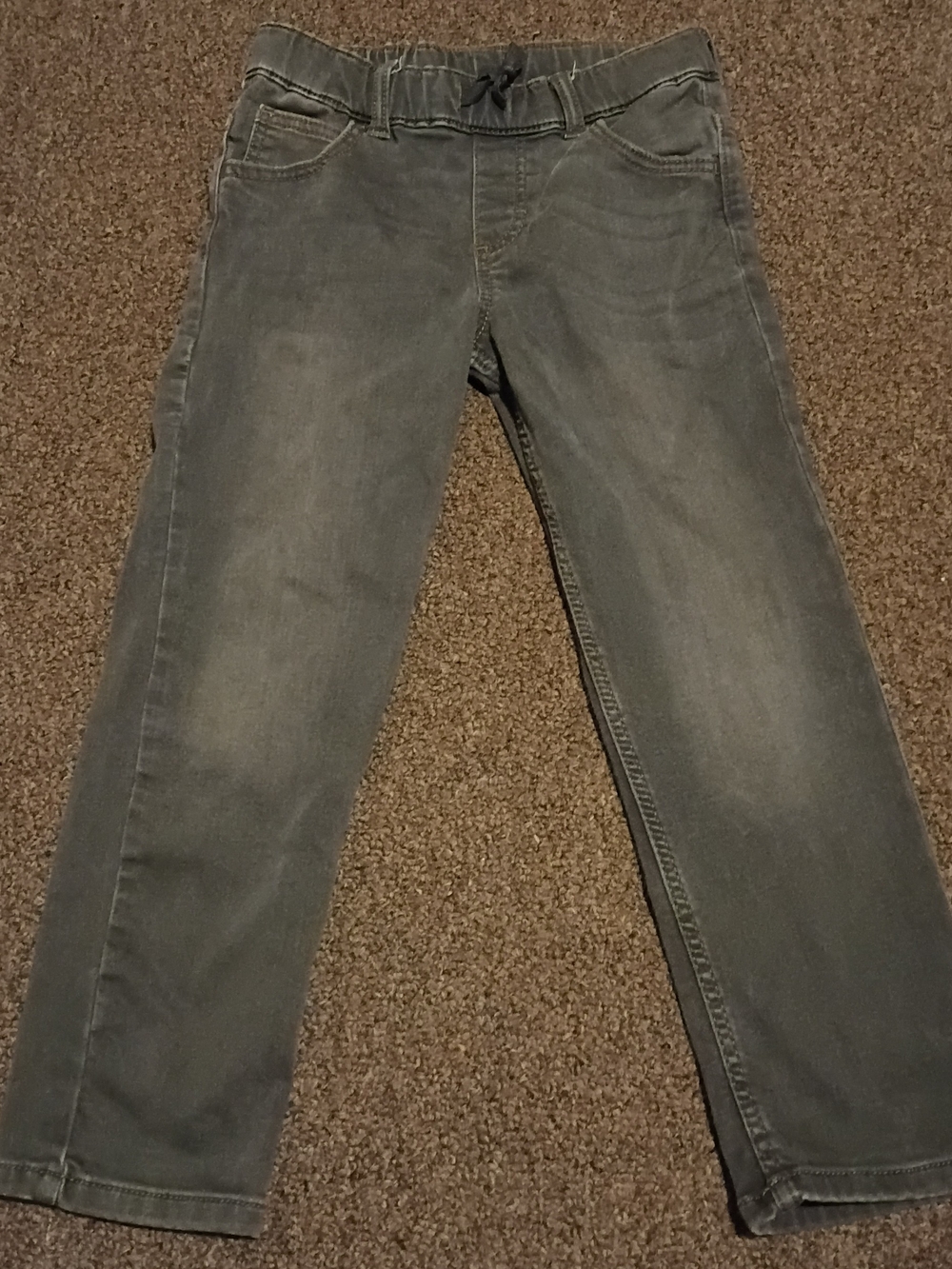 Wrangler Kids Washed Gray Straight Jeans